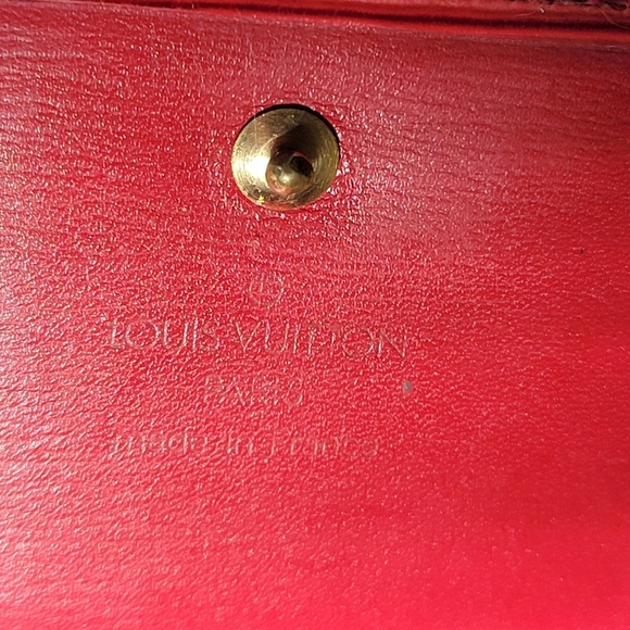 Louis Vuitton LV Red Epi Leather Compact Tri-fold Wallet - Picture 7 of 9